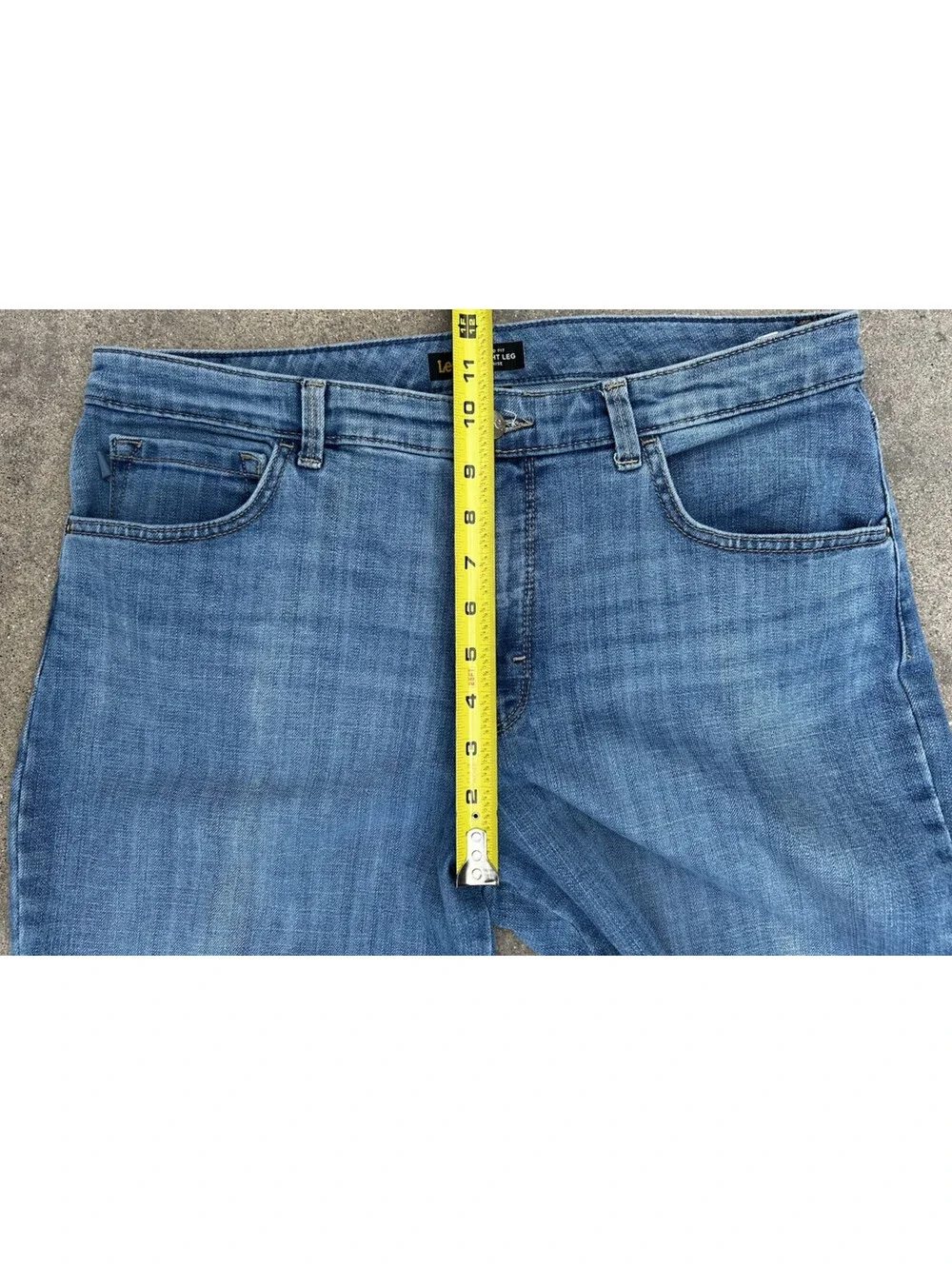 Lee Relaxed Fit Straight Leg Jean High Rise Instantly Slims Stretch Size 33Wx30L